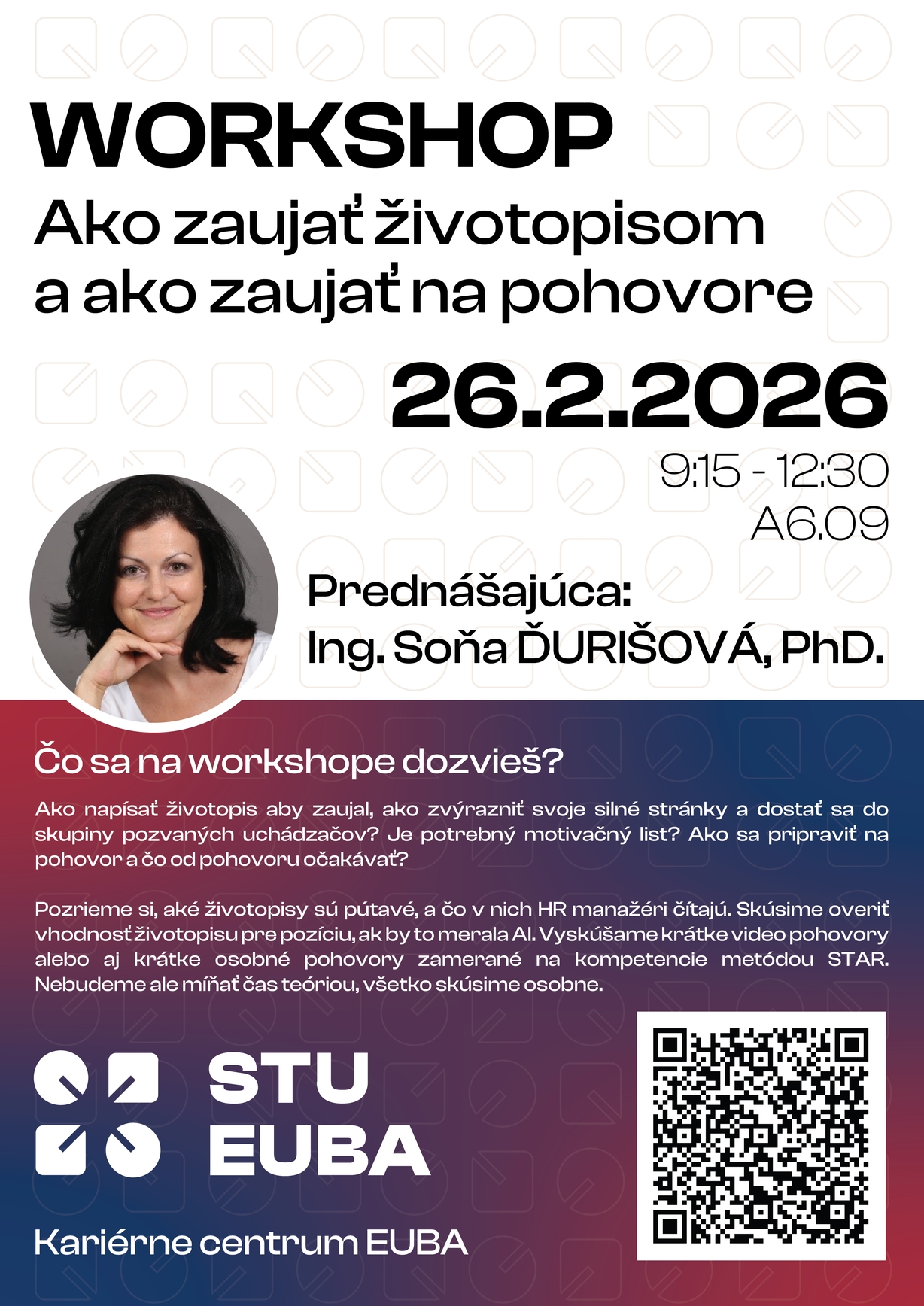 Workshop: Ako zaujať životopis a ako zaujať na pohovore