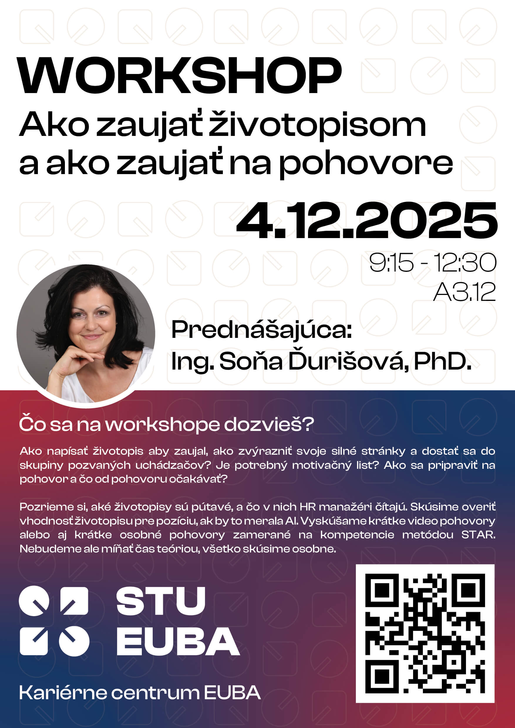 Workshop: Ako zaujať životopis a ako zaujať na pohovore