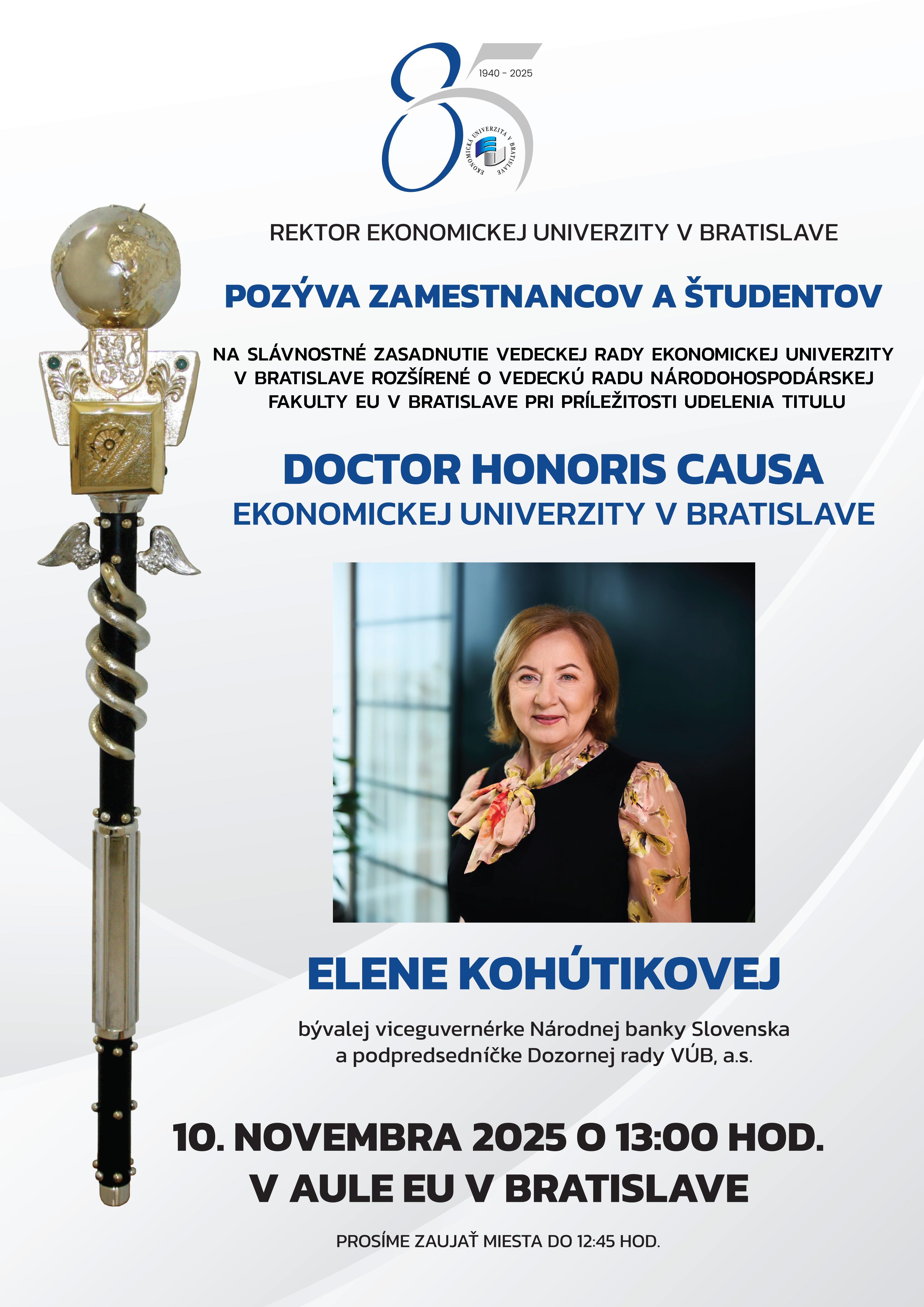 Pozvánka na udelenie Dr.h.c.