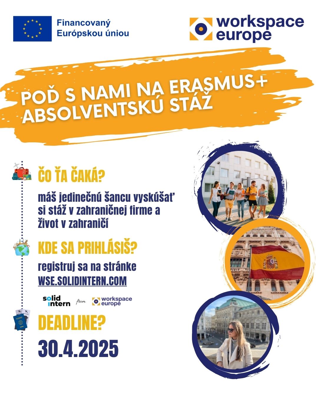 Prihláste sa na Erasmus+ absolventskú stáž