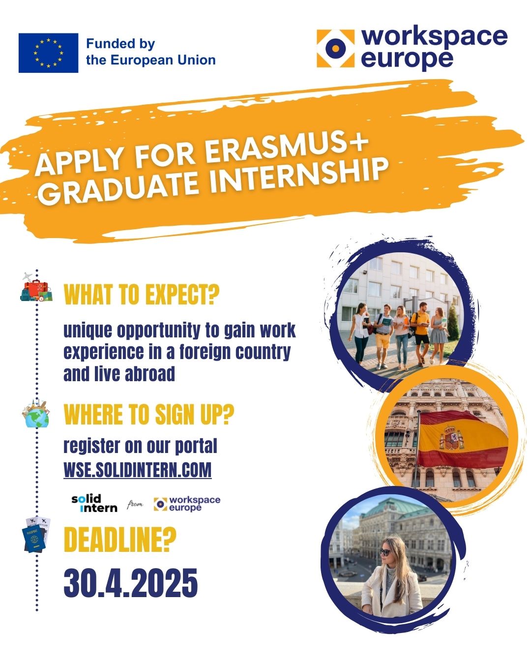 Apply for an Erasmus+ graduate internship