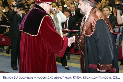 Slávnostná inaugurácia rektora EU prof. Rudolfa Siváka a dekanov fakúlt EU
