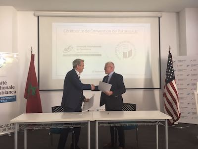 Univerzitné udalosti » Podpis partnerskej dohody medzi EU v Bratislave a International University of Casablanca