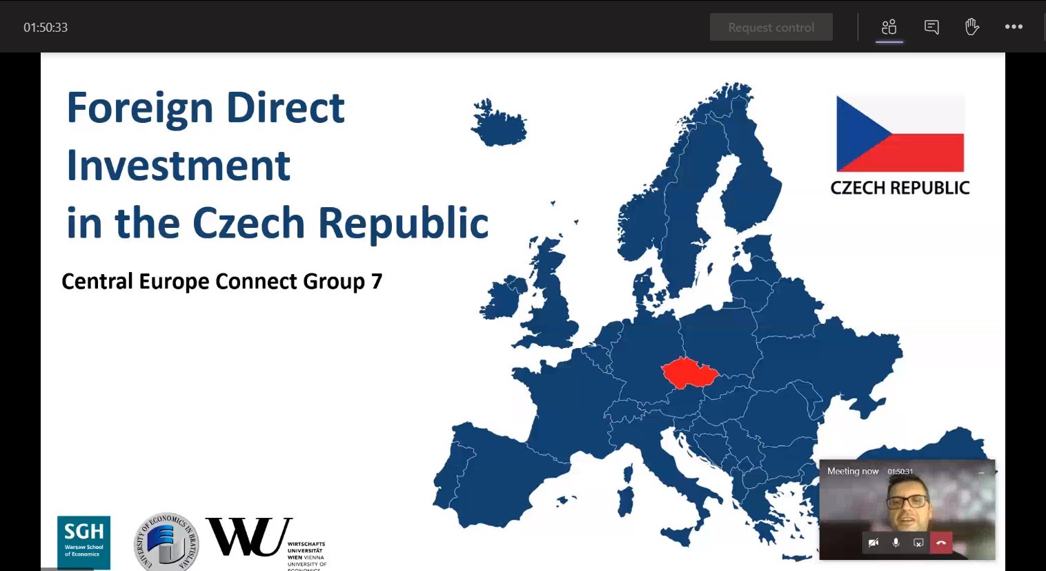 Projekt Central Europe Connect vo svojej 4. edícii virtuálne spojil študentov ekonomických univerzít troch štátov