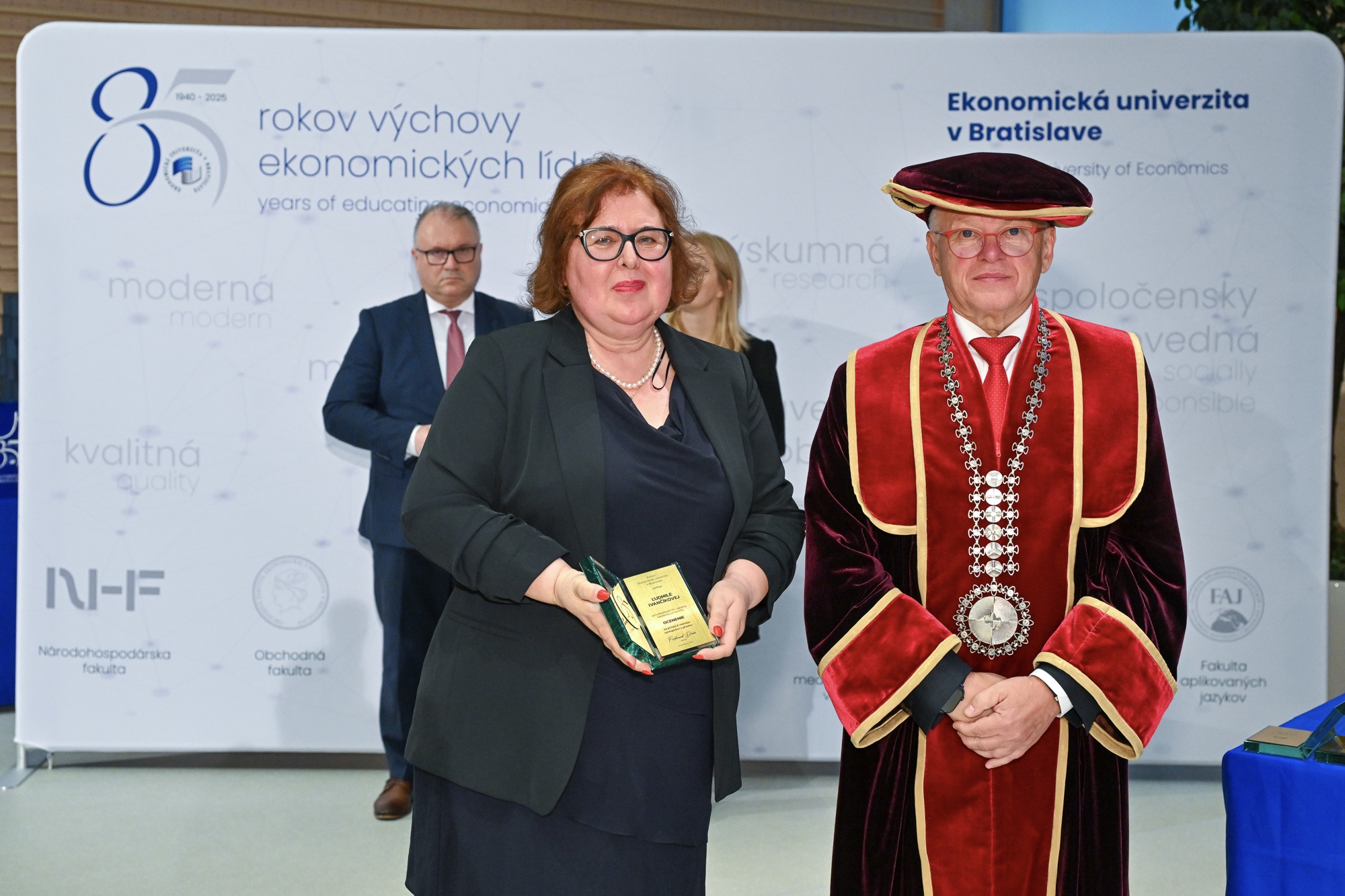 Ocenenia „Za prínos k rozvoju spolupráce s praxou“ pri príležitosti 85. výročia Ekonomickej univerzity v Bratislave