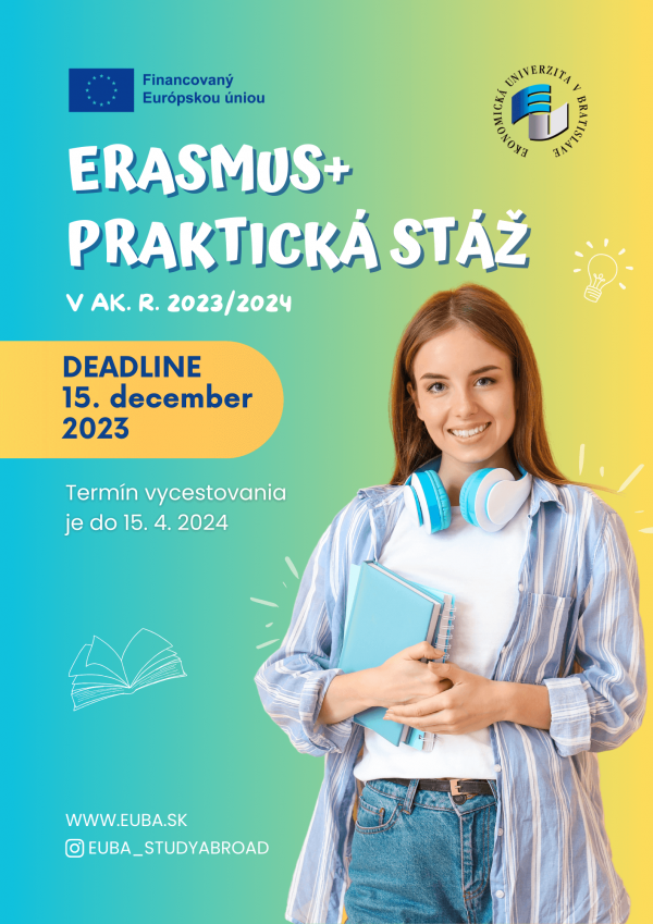 Neváhaj a využi jedinečnú príležitosť zúčastniť sa Erasmus+ praktickej stáže