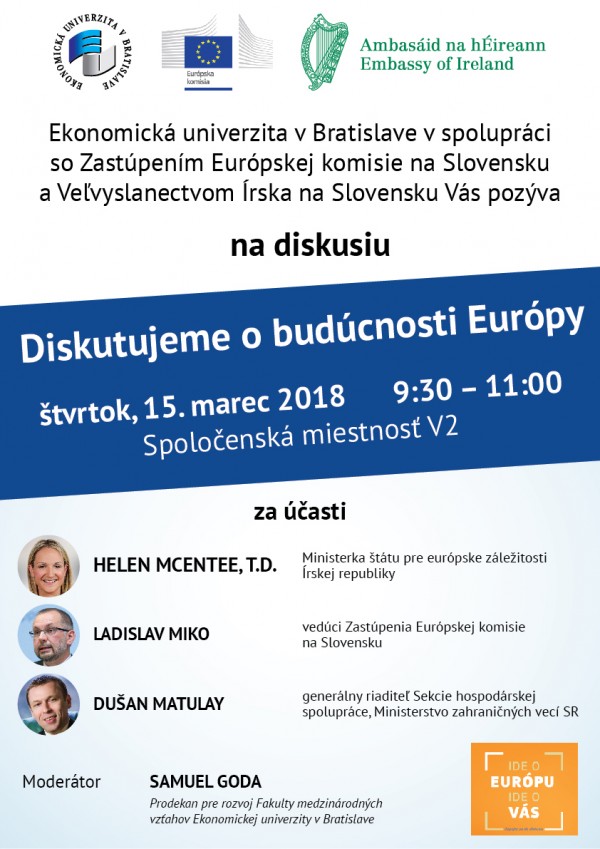 Pozvánka na diskusiu: Diskutujeme o budúcnosti Európy