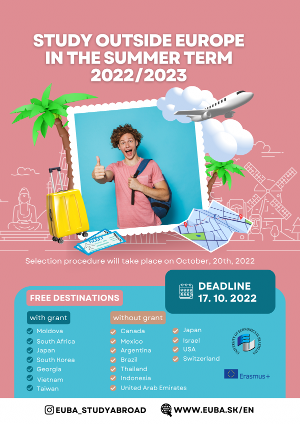 Call for study stay outside Europe in summer semester 2022/2023