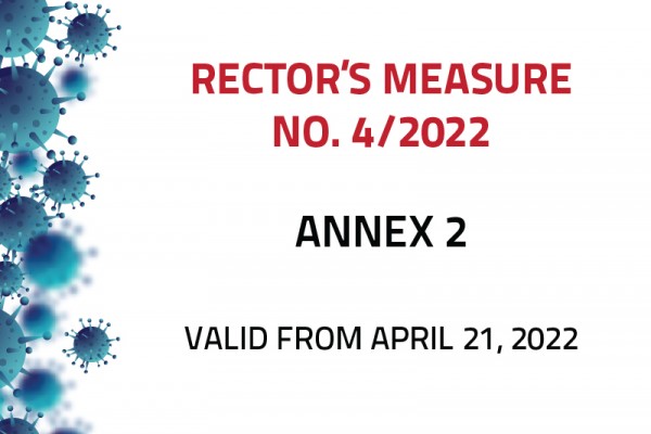 The annex 2 to Rector's measure no. 4/2022