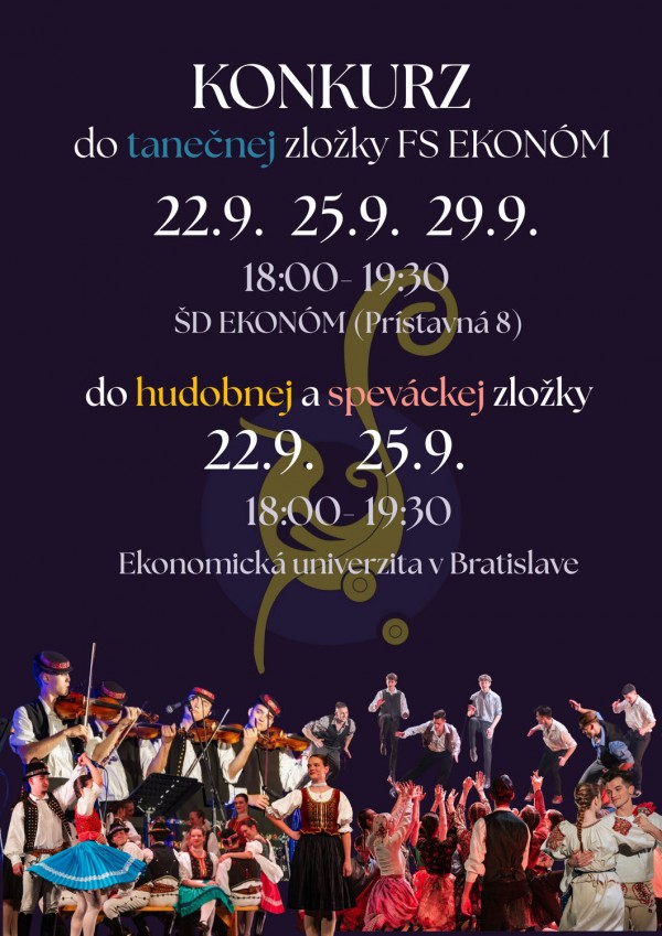 Folklórny súbor EKONÓM vyhlasuje konkurz