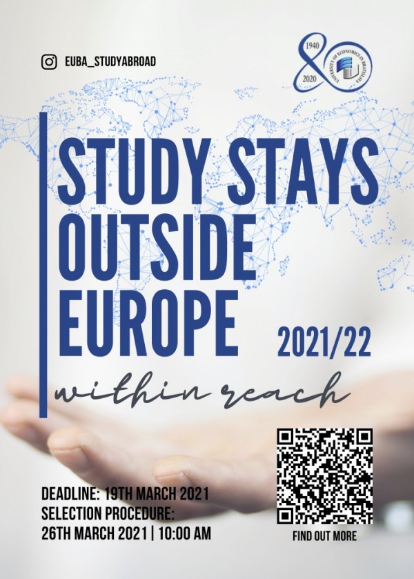 Call for study stay outside Europe in academic year 2021/2022