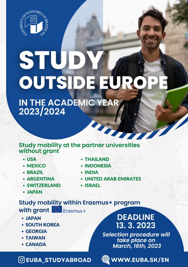 Study outside Europe in summer semester 2023/2024